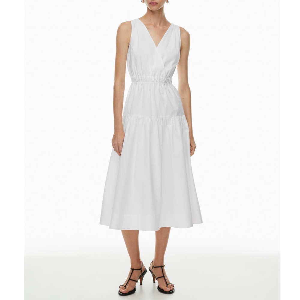 Aritzia Babaton Broadcast Poplin Dress White Women’s size medium